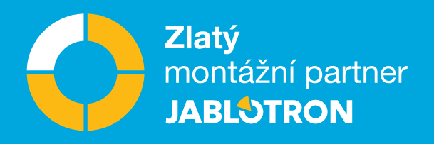 Logo zlatý montážní partner Jablotron Alarmy Frýdek-Místek